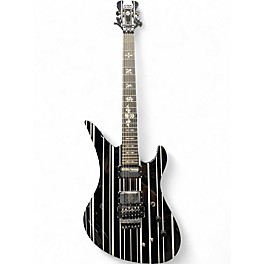 Used Schecter Guitar Research Synyster Gates Signature Custom S Black and Silver Solid Body Electric Guitar