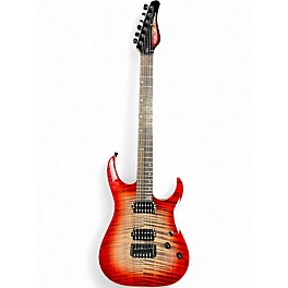 Used Schecter Guitar Research USA CUSTOM SHOP SUNSET 24 RED STAIN BLACK BURST Solid Body Electric Guitar