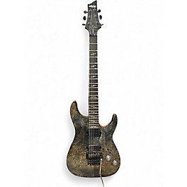Used Schecter OMEN ELITE Trans Black Solid Body Electric Guitar