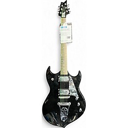 Used Silvertone PSSN1 Paul Stanley Black w/ Mirror Pickguard Solid Body Electric Guitar