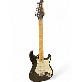 Used Silvertone St Style Black Solid Body Electric Guitar