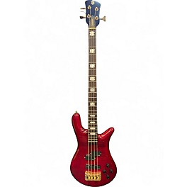 Used Spector Euro 4LX Trans Red Electric Bass Guitar