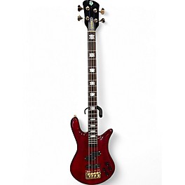 Used Spector Euro 4LX Transparent Red Electric Bass Guitar