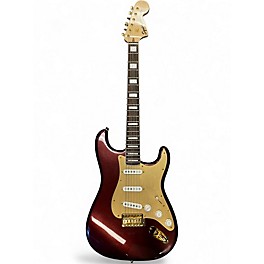 Used Squier 40th Anniversary Stratocaster GOLD EDITION RUBY RED METALLIC Solid Body Electric Guitar