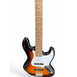 Used Squier Affinity Jazz Bass 2 Color Sunburst Electric Bass Guitar