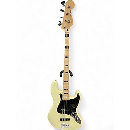 Used Squier Affinity Series Active Jazz Bass Olympic White Electric Bass Guitar
