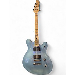 Used Squier Contemporary Active Starcaster Ice Blue Metallic Hollow Body Electric Guitar