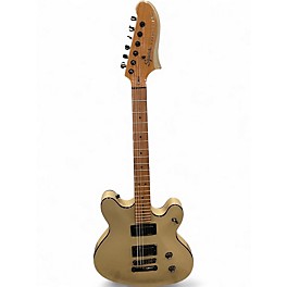 Used Squier Contemporary Active Starcaster Shoreline Gold Hollow Body Electric Guitar