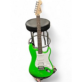 Used Squier Sonic Stratocaster HSS Green Solid Body Electric Guitar
