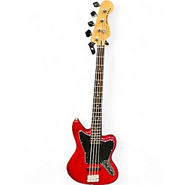 Used Squier Vintage Modified Jaguar Bass Cherry Electric Bass Guitar