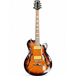 Used Stadium ST-420 Semi Hollow w/ P-90s 2 Color Sunburst Hollow Body Electric Guitar