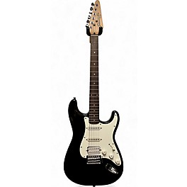 Used Starcaster by Fender Stratocaster Black Solid Body Electric Guitar