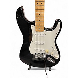 Used Starcaster by Fender Stratocaster Black Solid Body Electric Guitar