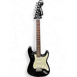 Used Starcaster by Fender Stratocaster Metallic Black Solid Body Electric Guitar