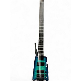 Used Steinberger XT25 Spirit 5 String Caribbean Blue Electric Bass Guitar
