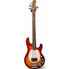 Used Sterling By Music Man Ray34 Flame Maple Heritage Cherry Sunburst Electric Bass Guitar