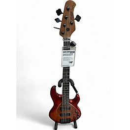 Used Sterling by Music Man StingRay 5 RAY35 HH Spalted Maple Top BLOOD ORANGE BURST Electric Bass Guitar