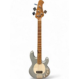 Used Sterling by Music Man StingRay Classic Silver Electric Bass Guitar