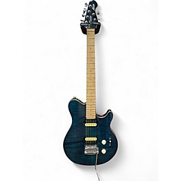 Used Sterling by Music Man Sub AX3 Axis Trans Blue Solid Body Electric Guitar