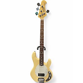 Used Sterling by Music Man sting ray Cream Electric Bass Guitar