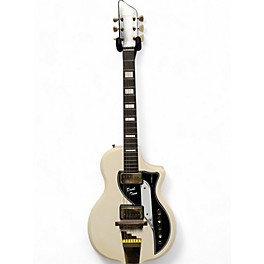 Used Supro 50's Dual Tone White Solid Body Electric Guitar