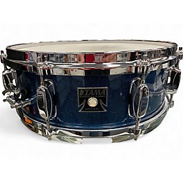 Used TAMA 14X5 superstar classic maple snare blue sparkle Drum