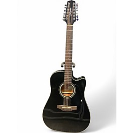 Used Takamine GD30CE-12 Black 12 String Acoustic Electric Guitar