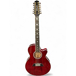 Used Takamine TSP158 Crimson Red Burst 12 String Acoustic Electric Guitar