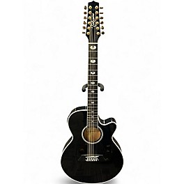 Used Takamine TSP158C-12 Black 12 String Acoustic Electric Guitar