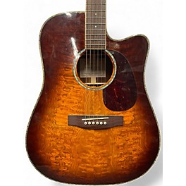 Used Takamine eG333C quilted sunburst Acoustic Guitar