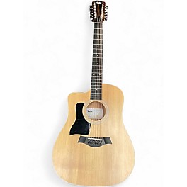 Used Taylor 150ce Left Handed Dreadnought 12-String Natural 12 String Acoustic Electric Guitar