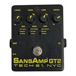 Used Tech 21 Sansamp GT2 Tube Amp Emulator Effect Pedal