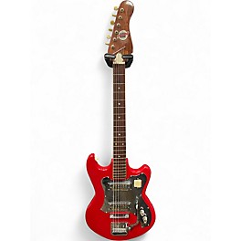 Used Teisco BRADFORD Satin Red Solid Body Electric Guitar