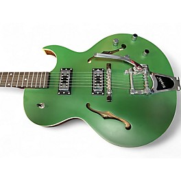 Used The Loar lh 306t matte green Hollow Body Electric Guitar