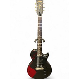 Used Vintage V120MRBK Black and Red Solid Body Electric Guitar