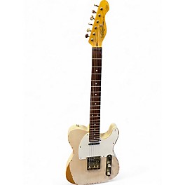Used Vintage V62 WHITE DISTRESSED Solid Body Electric Guitar