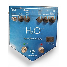 Used Visual Sound H2O Liquid Chorus Echo Effect Processor