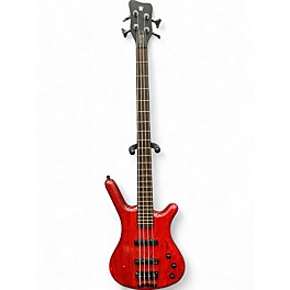 Used Warwick Pro Series Standard Corvette 4 String SATIN TRANS RED Electric Bass Guitar