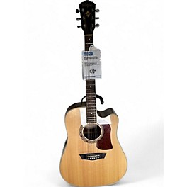 Used Washburn HD10SCE-0 Natural Acoustic Electric Guitar