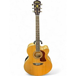 Used Washburn HJ40SCE Natural Acoustic Electric Guitar