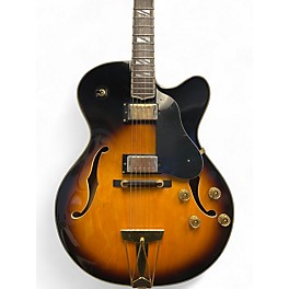 Used Washburn J-6 2 Tone Sunburst Hollow Body Electric Guitar