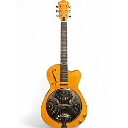 Used Washburn R45RCE-A Butterscotch Blonde Resonator Guitar