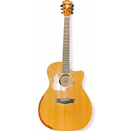 Used Washburn WCG66SCE-0 Natural Acoustic Electric Guitar