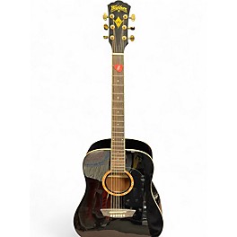 Used Washburn WD100DL Black Acoustic Guitar