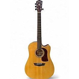 Used Washburn hd100 Natural Acoustic Guitar