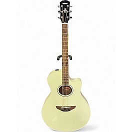 Used Yamaha APX600 Vintage White Acoustic Electric Guitar