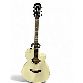 Used Yamaha APX600 White Acoustic Electric Guitar