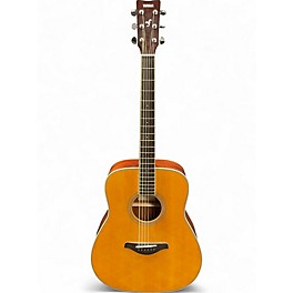 Used Yamaha FGTA Transacoustig Dreadnaught Natural Acoustic Electric Guitar