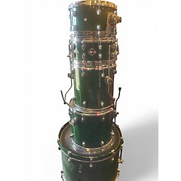 Used ddrum 5 Piece DOMINION 5 PIECE ASH SHELL Emerald Green Drum Kit