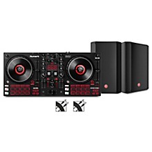 Harbinger VARI V1112 12" Powered Speakers Package With Numark Mixtrack Platinum FX DJ Controller and Cables